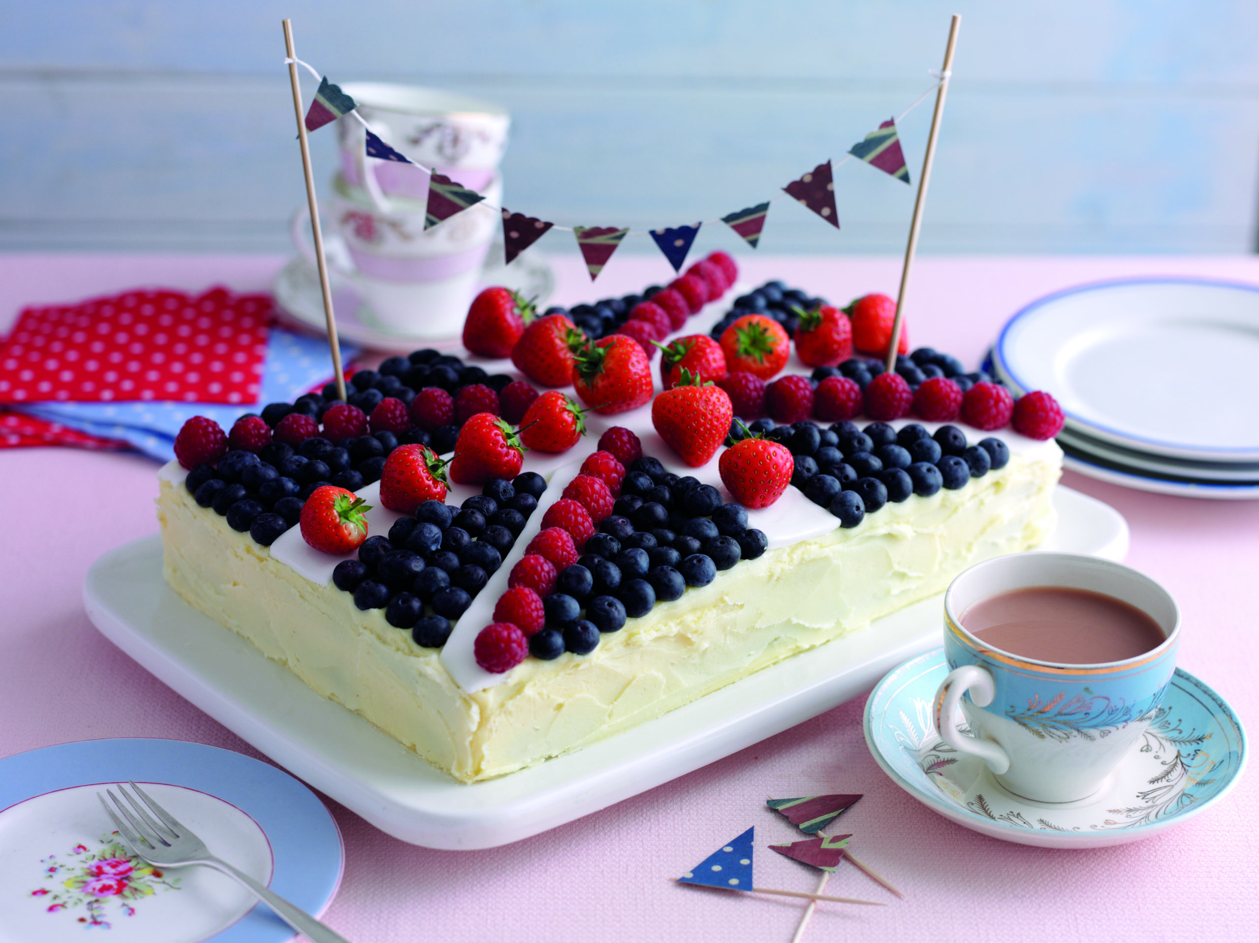 Union Jack Jubilee cake AVA Berries Taste the berry best