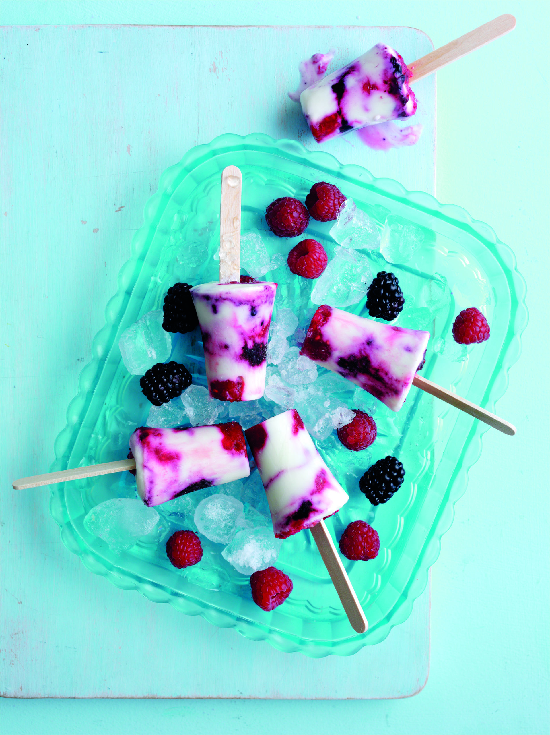 Summer berry swirled lollies AVA Berries Taste the berry best